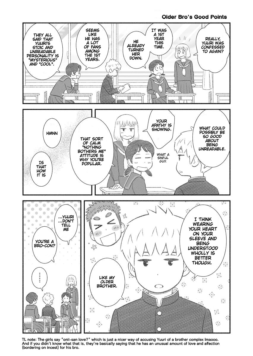 My Son Is Probably Gay Chapter 17.5 page 1 - Chapter 17.5: Twitter extra: Older Bro's Good Points & Lucky Bedhead