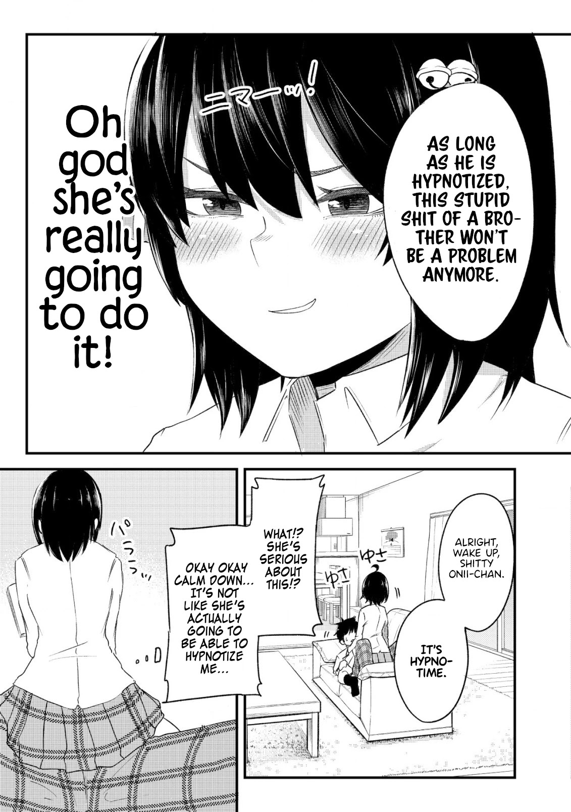 My stepsister who says Go die go die to me every day, tries to hypnotize me to fall for her while I was sleeping...! Chapter 1 page 19 - Chapter 1