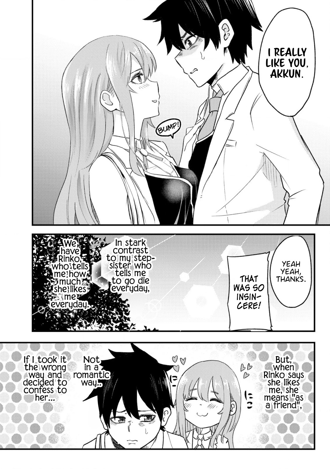 My stepsister who says Go die go die to me every day, tries to hypnotize me to fall for her while I was sleeping...! Chapter 1 page 8 - Chapter 1