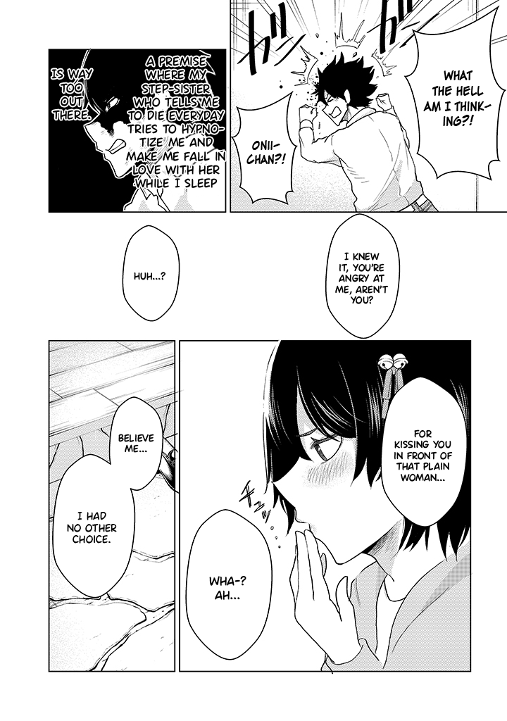 My stepsister who says Go die go die to me every day, tries to hypnotize me to fall for her while I was sleeping...! Chapter 7 page 16 - Chapter 7: Editing and Hypnosis