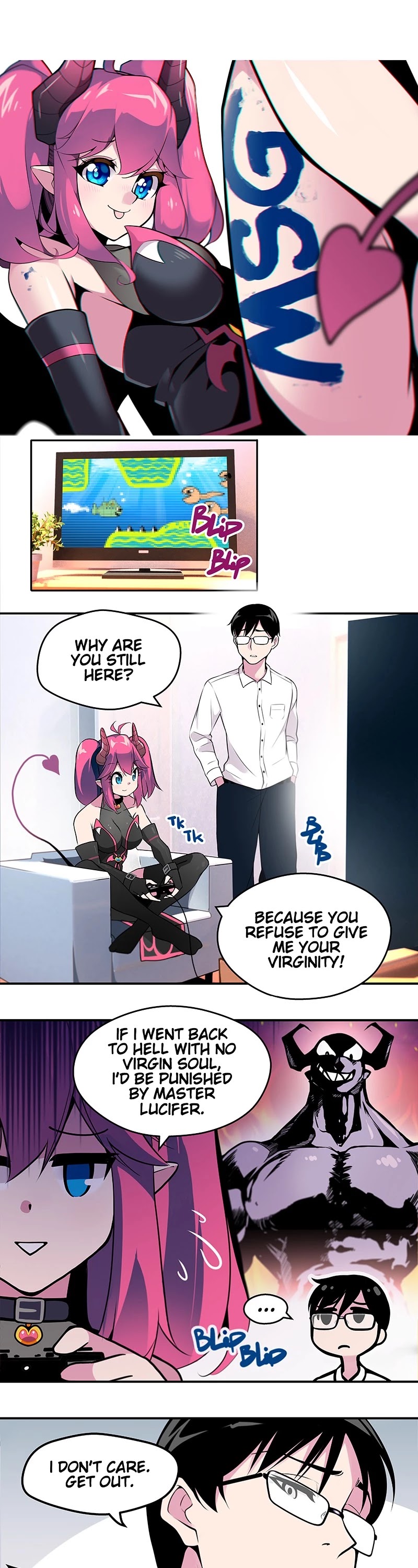 My Succubus Girlfriend (Reboot 2021) Chapter 3 page 1 - Chapter 3: Ep. 3 - Meeting the Parents