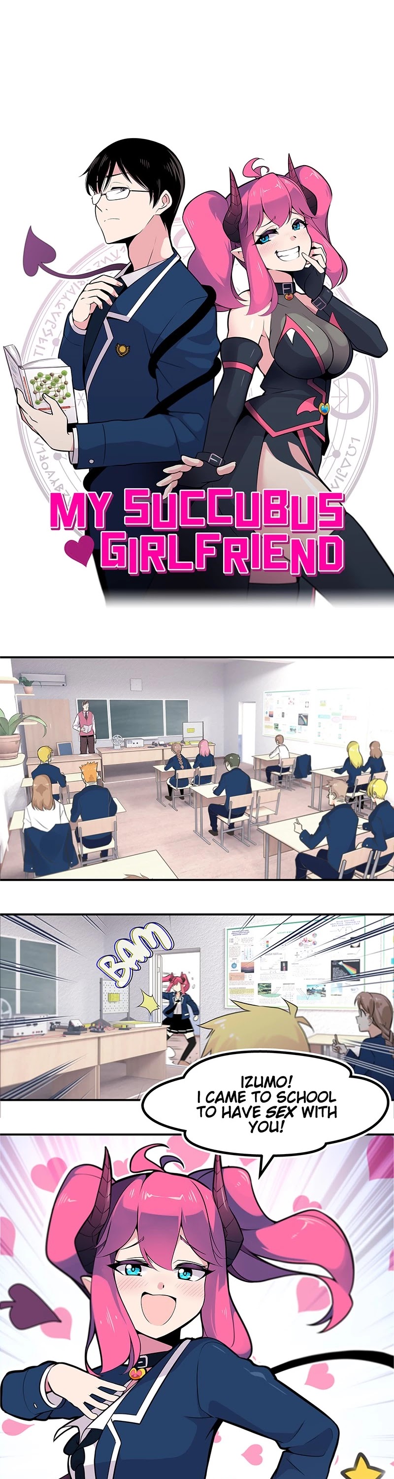 My Succubus Girlfriend (Reboot 2021) Chapter 7 page 1 - Chapter 7: Ep. 7 - Succubus at School!