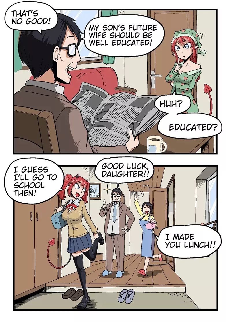 My Succubus Girlfriend Chapter 1.5 page 2 - Vol.1 Chapter 5: School Time