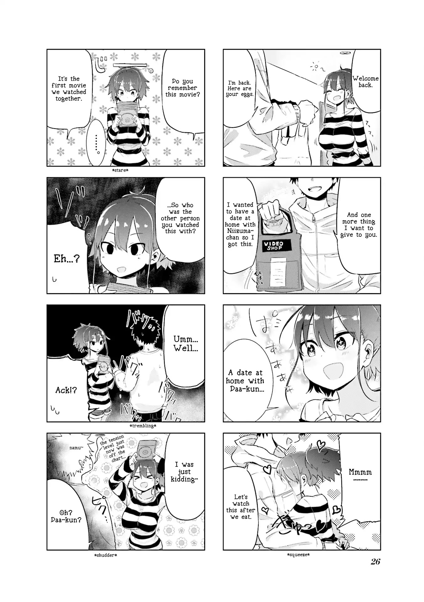 My Wife is Niizuma-Chan Chapter 3 page 4 - Chapter 3: Ouchi no Date: Koreha Dareto Mita Eiganano? "A Date at Home: Who Did You See This Movie With?"
