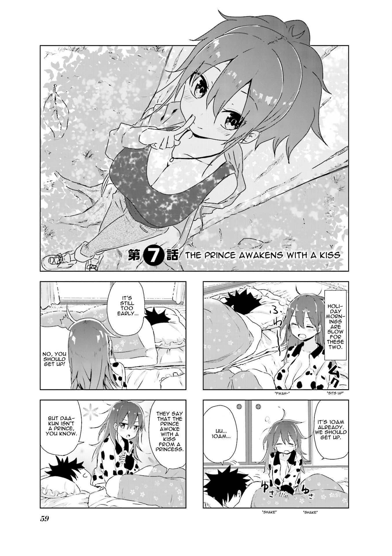 My Wife is Niizuma-Chan Chapter 7 page 1 - Chapter 7: Oujiwa Kissde Mewo Samasu. "The Prince Awakens with a Kiss"