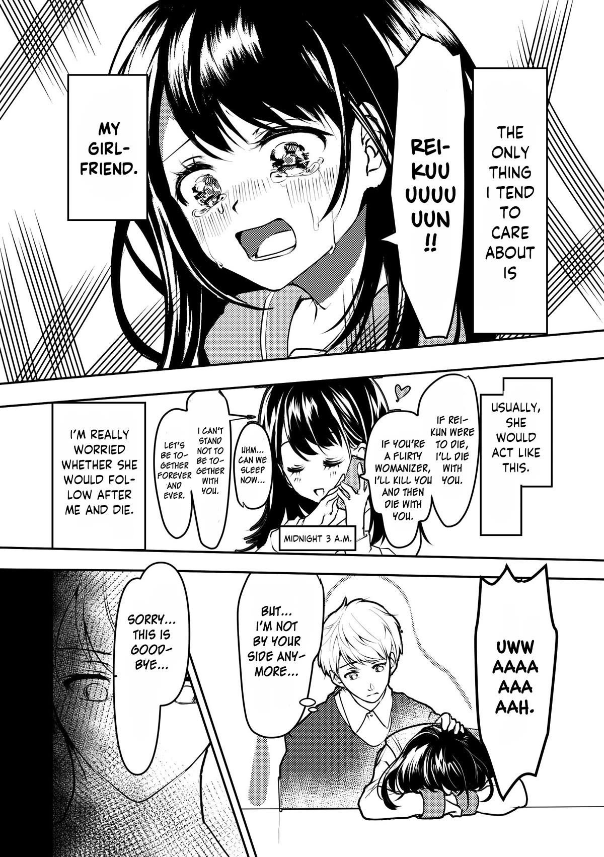 My Yandere Girlfriend Won't Let Me Rest in Peace Chapter 1 page 2 - Chapter 1: My Yandere Girlfriend Won't Let Me Sleep ①