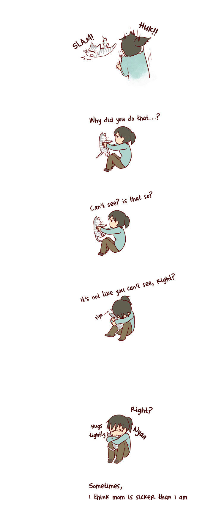 My Young Cat and My Old Dog Chapter 3 page 3 - Chapter 3 : Sick