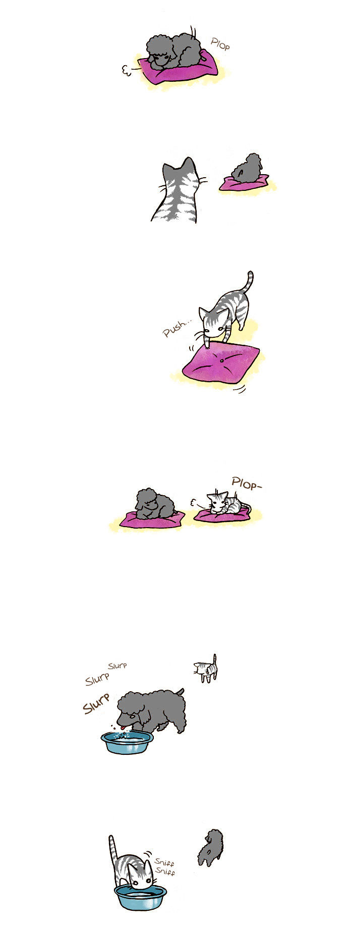My Young Cat and My Old Dog Chapter 41 page 2 - Chapter 41 : Sundae's Way of Getting Closer