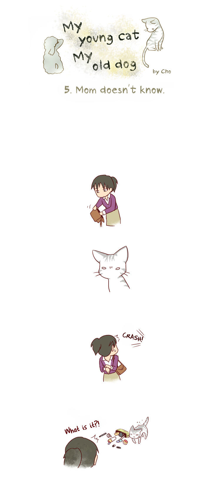 My Young Cat and My Old Dog Chapter 5 page 1 - Chapter 5 : Mom Doesn't Know