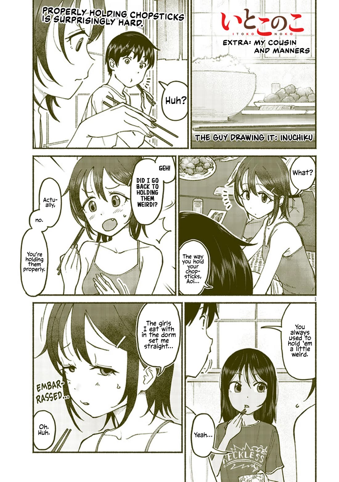 My Young Cousin Chapter 11.5 page 1 - Chapter 11.5: Extra: My Cousin and Manners
