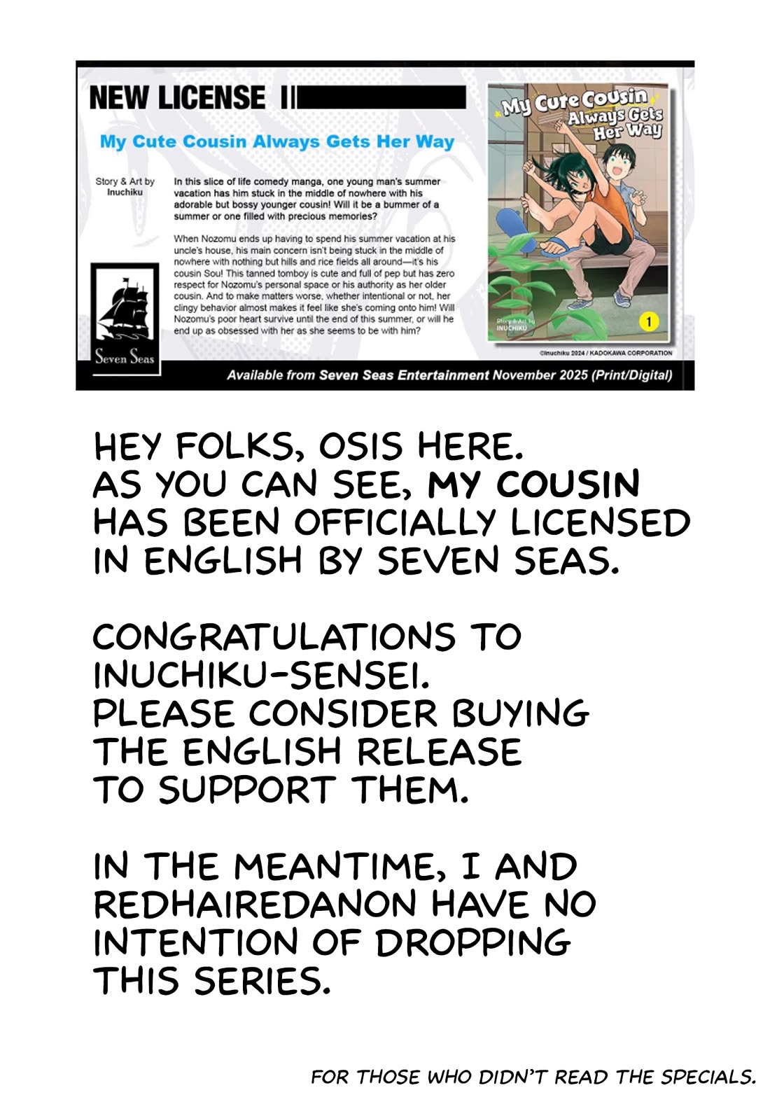 My Young Cousin Chapter 28 page 1 - Chapter 28: My Cousin, My Brother