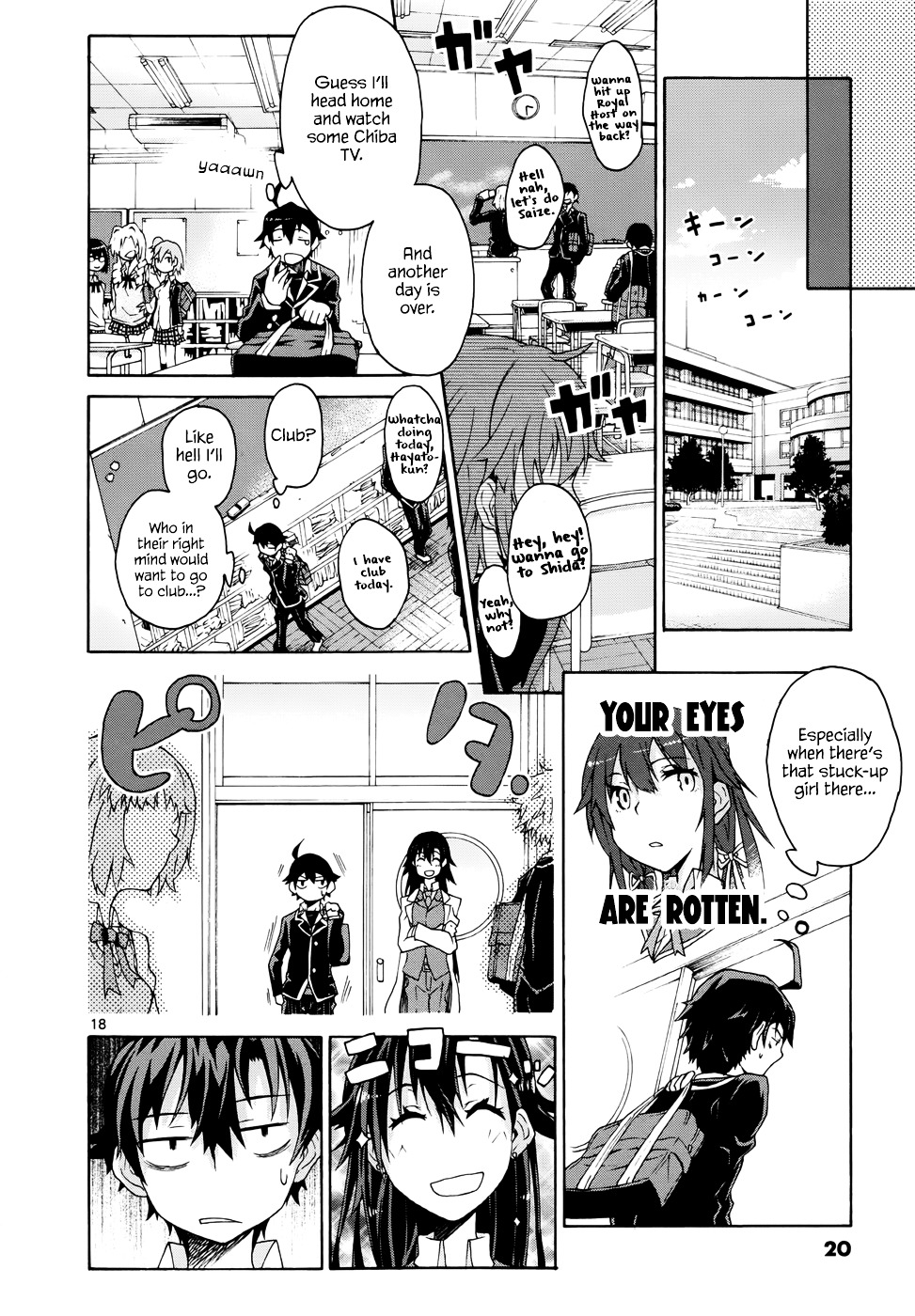My Youth Romantic Comedy Is Wrong as I Expected @ comic Chapter 1 page 19 - Chapter 1 : At any rate, Hikigaya Hachiman is rotten.