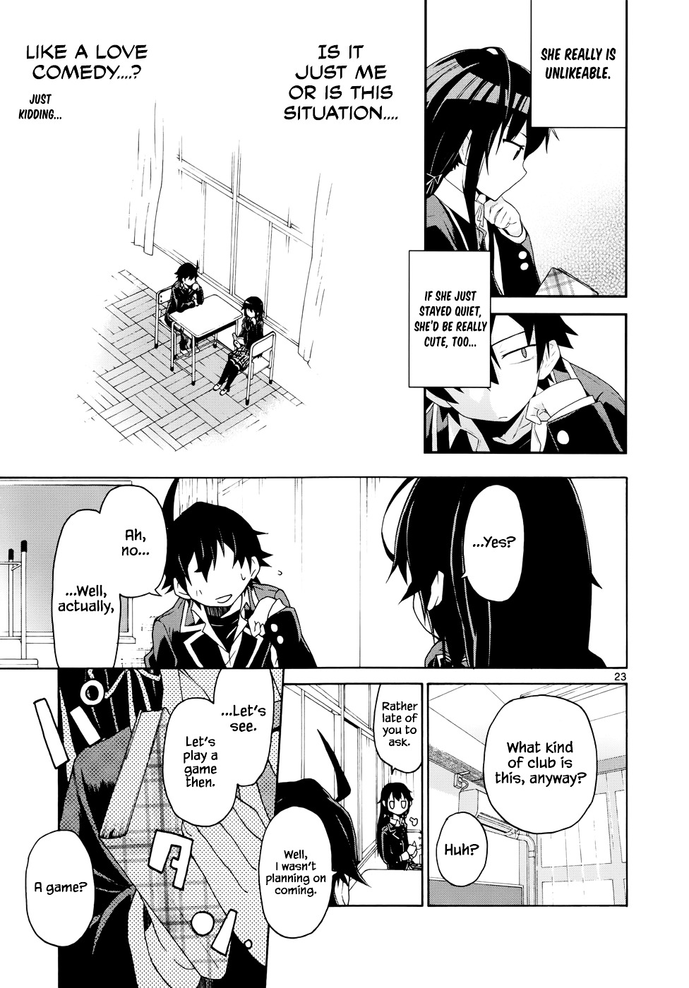 My Youth Romantic Comedy Is Wrong as I Expected @ comic Chapter 1 page 24 - Chapter 1 : At any rate, Hikigaya Hachiman is rotten.