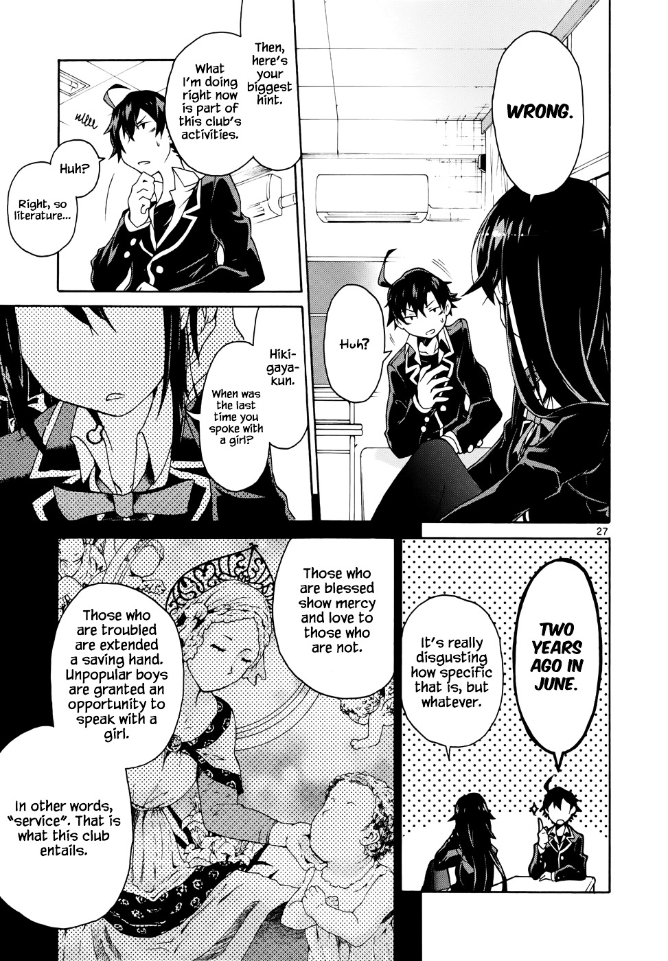 My Youth Romantic Comedy Is Wrong as I Expected @ comic Chapter 1 page 28 - Chapter 1 : At any rate, Hikigaya Hachiman is rotten.