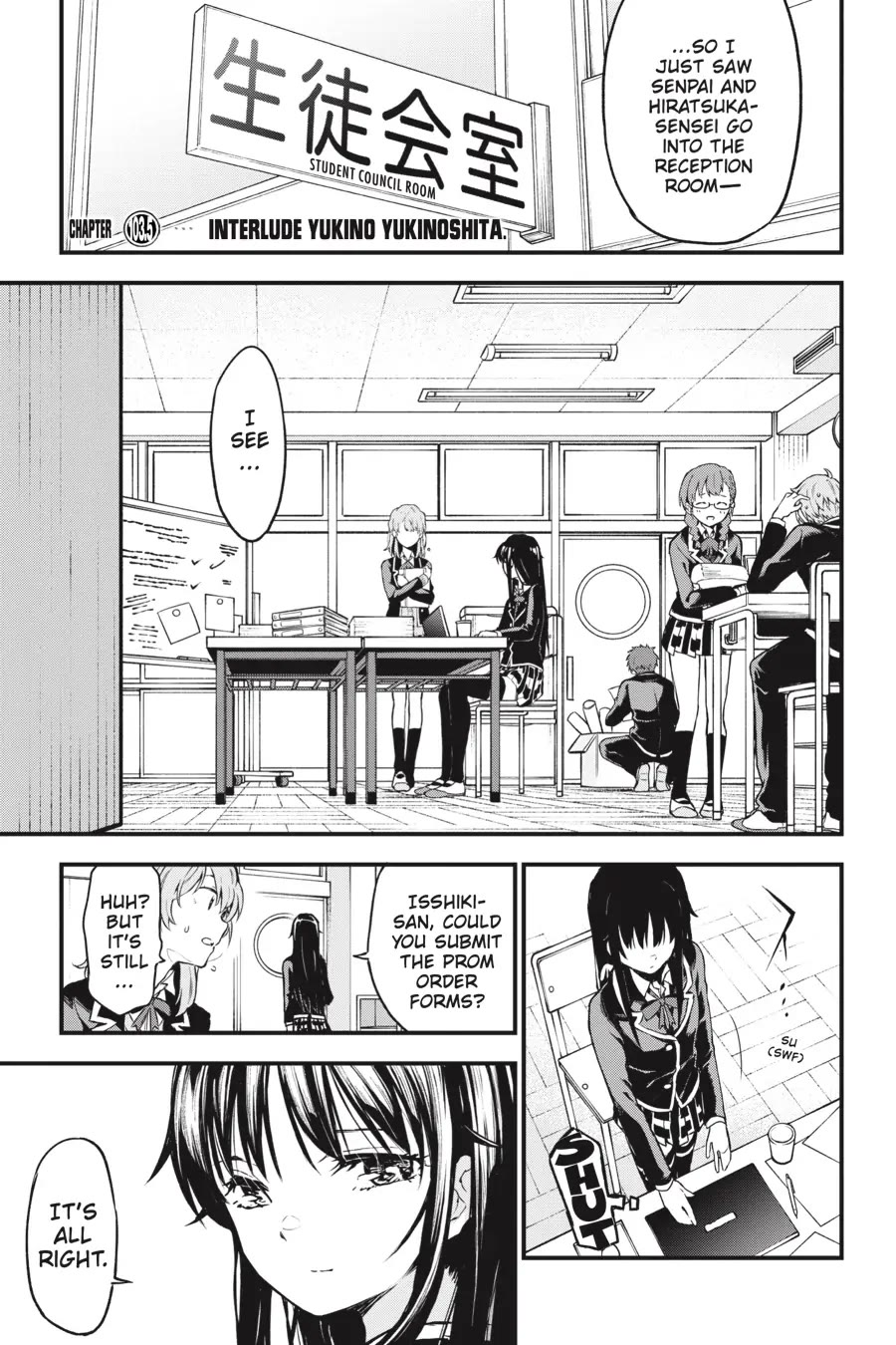 My Youth Romantic Comedy Is Wrong as I Expected @ comic Chapter 103.5 page 1 - Chapter 103.5