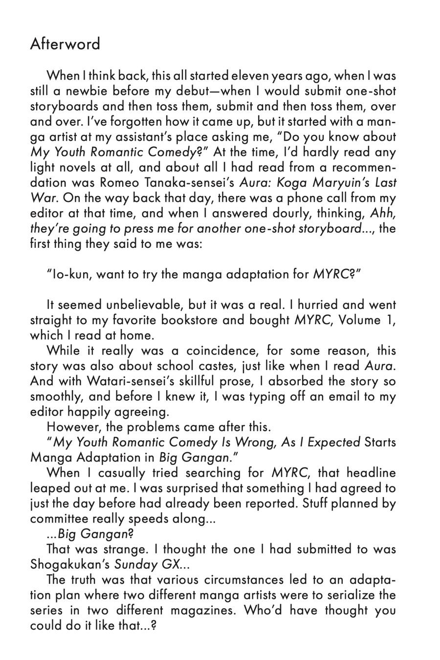 My Youth Romantic Comedy Is Wrong as I Expected @ comic Chapter 118.5 page 34 - Chapter 118.5