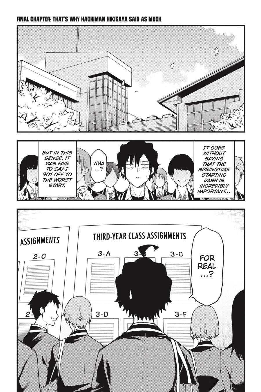 My Youth Romantic Comedy Is Wrong as I Expected @ comic Chapter 118 page 1 - Chapter 118 [END]