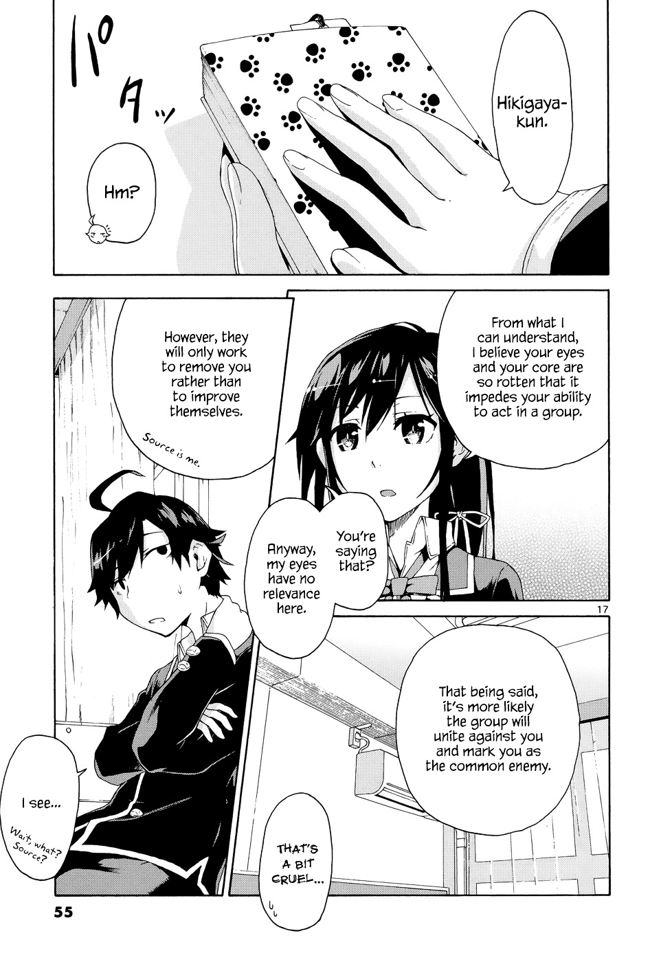 My Youth Romantic Comedy Is Wrong as I Expected @ comic Chapter 2 page 17 - Chapter 2 : Yukinoshita Yukino always stays headstrong.