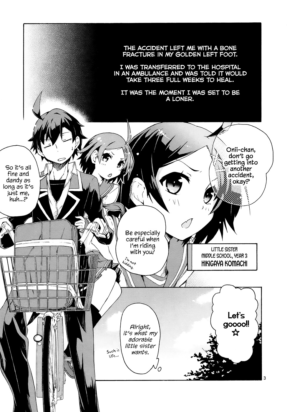 My Youth Romantic Comedy Is Wrong as I Expected @ comic Chapter 2 page 3 - Chapter 2 : Yukinoshita Yukino always stays headstrong.