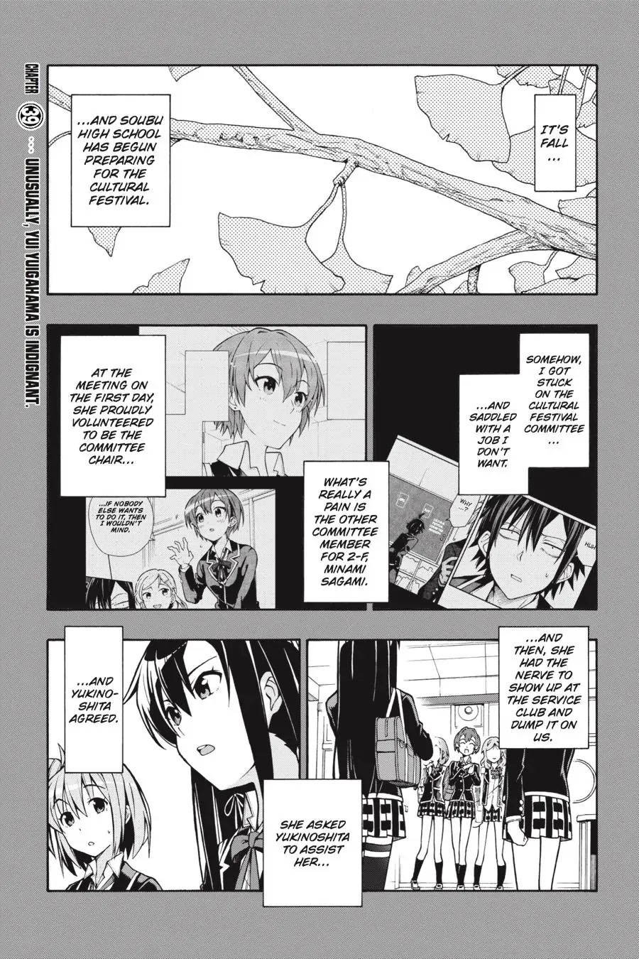 My Youth Romantic Comedy Is Wrong as I Expected @ comic Chapter 39 page 1 - Chapter 39