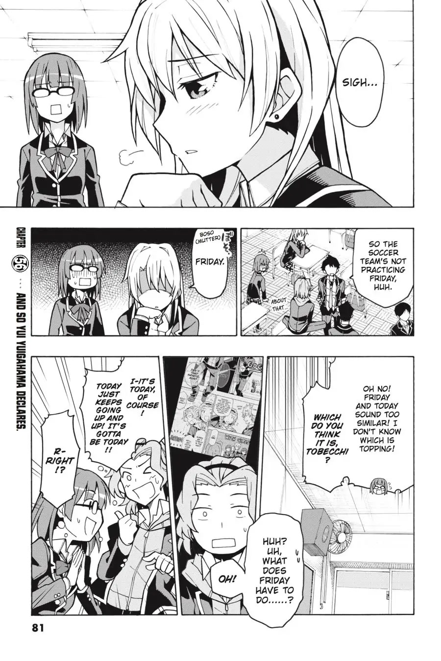 My Youth Romantic Comedy Is Wrong as I Expected @ comic Chapter 56 page 1 - Chapter 56