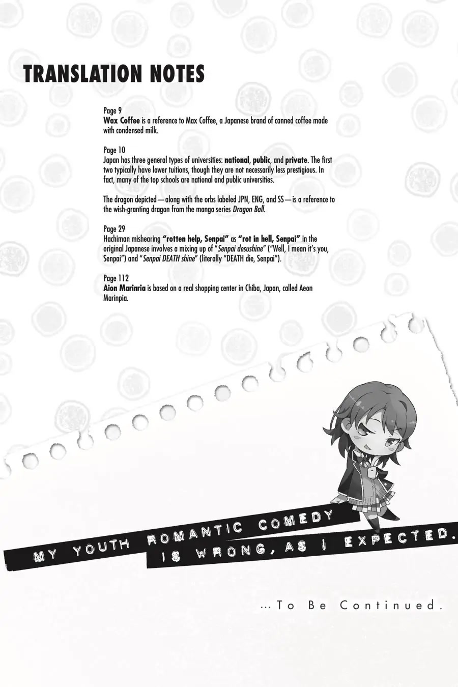 My Youth Romantic Comedy Is Wrong as I Expected @ comic Chapter 81.5 page 6 - Chapter 81.5
