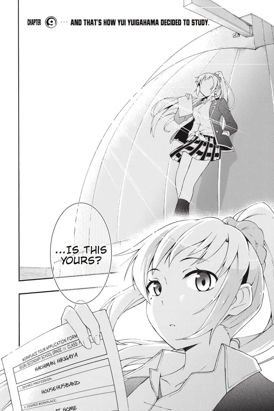 My Youth Romantic Comedy Is Wrong as I Expected @ comic Chapter 9 page 2 - Chapter 9