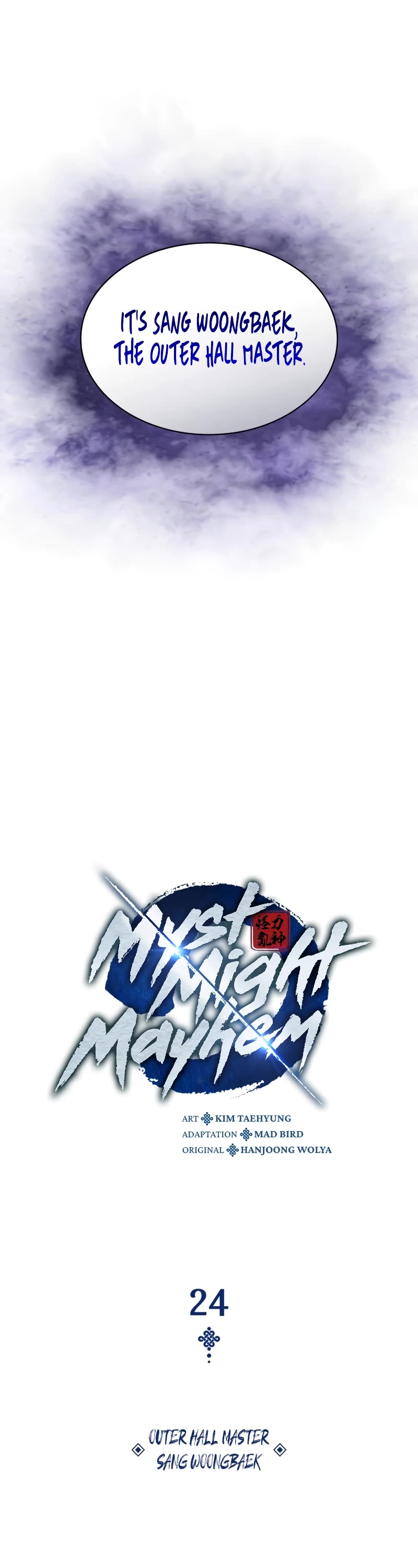 Myst, Might, Mayhem Chapter 24 page 29 - Chapter 24: Outer Hall Master Sang Woongbaek