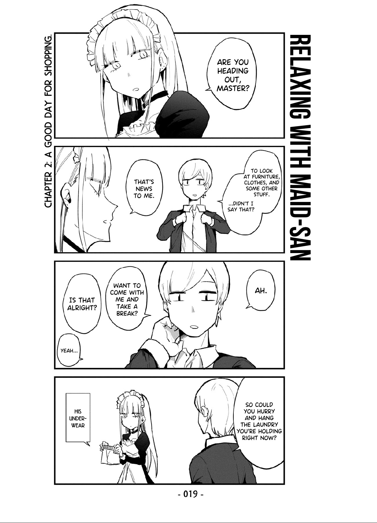 ○○na Maid-san Chapter 2 page 1 - Chapter 2: A Good Day for Shopping.
