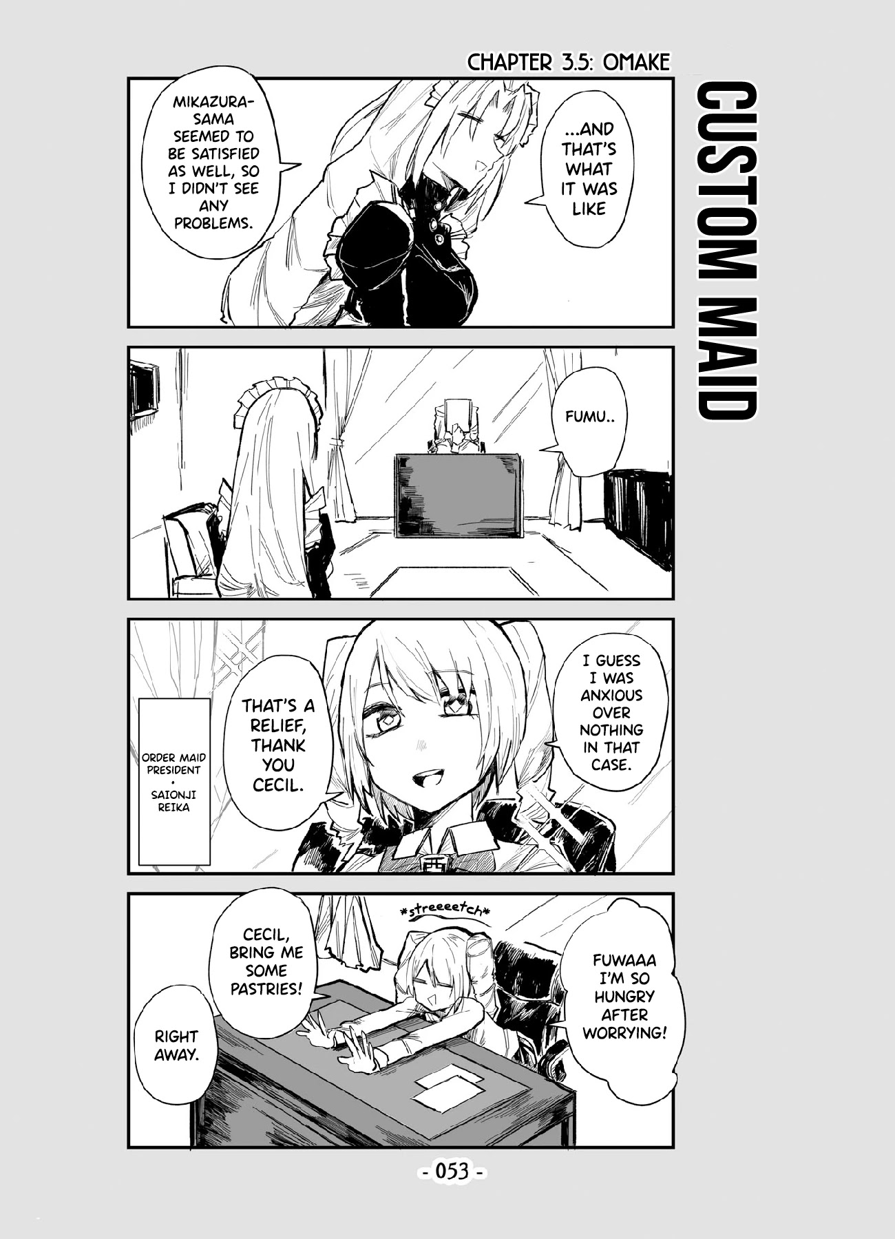 ○○na Maid-san Chapter 3.5 page 1 - Chapter 3.5: Omake