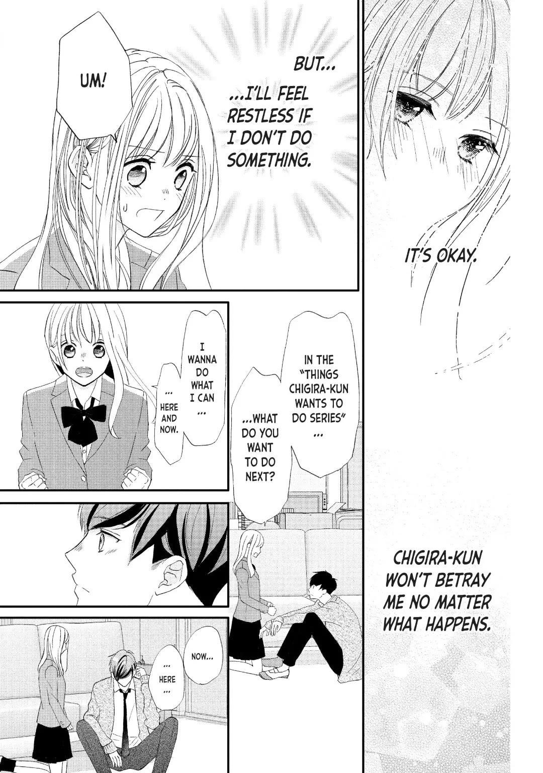 Na no ni, Chigira-kun ga Amasugiru Chapter 29 page 15 - Chapter 29: Touch Me