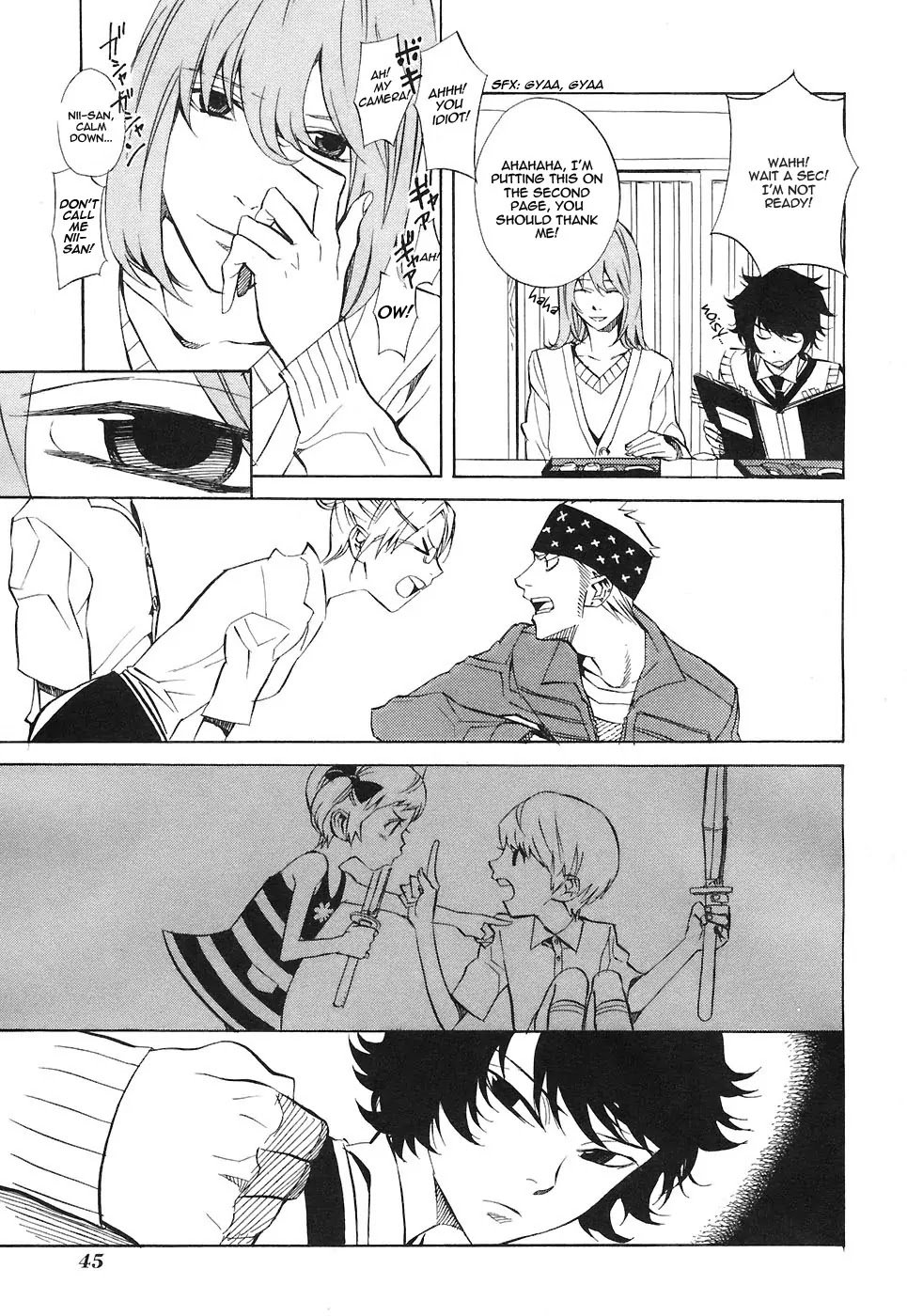 Nabari no Ou Chapter 23 page 13 - Chapter 23: Polka - Raikou and Raimei 4