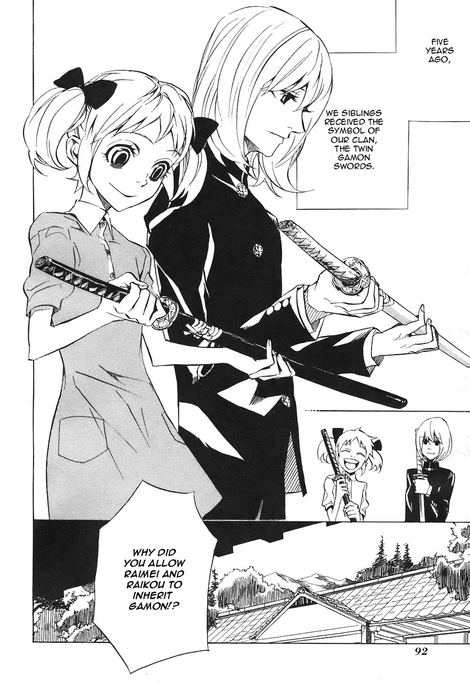 Nabari no Ou Chapter 25 page 2 - Chapter 25: Polka - Raikou and Raimei 6