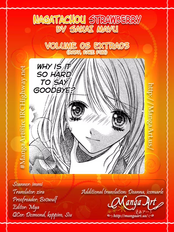 Nagatachou Strawberry Chapter 21.7 page 1 - Chapter 21.7: Baby Fake Fur