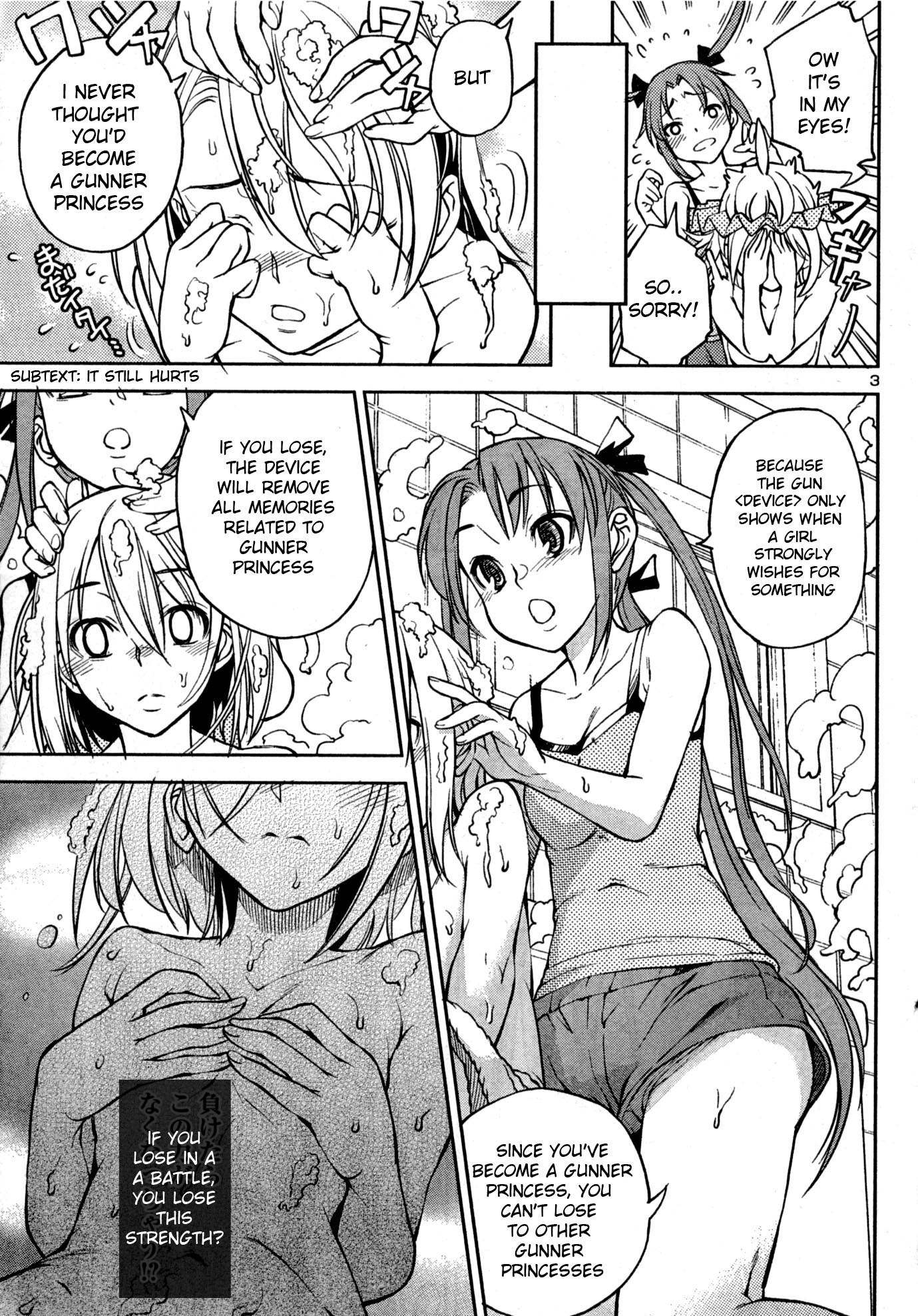 Naisho no Otome Revolver Chapter 2 page 3 - Chapter 2: Showering Cap and Volleyball