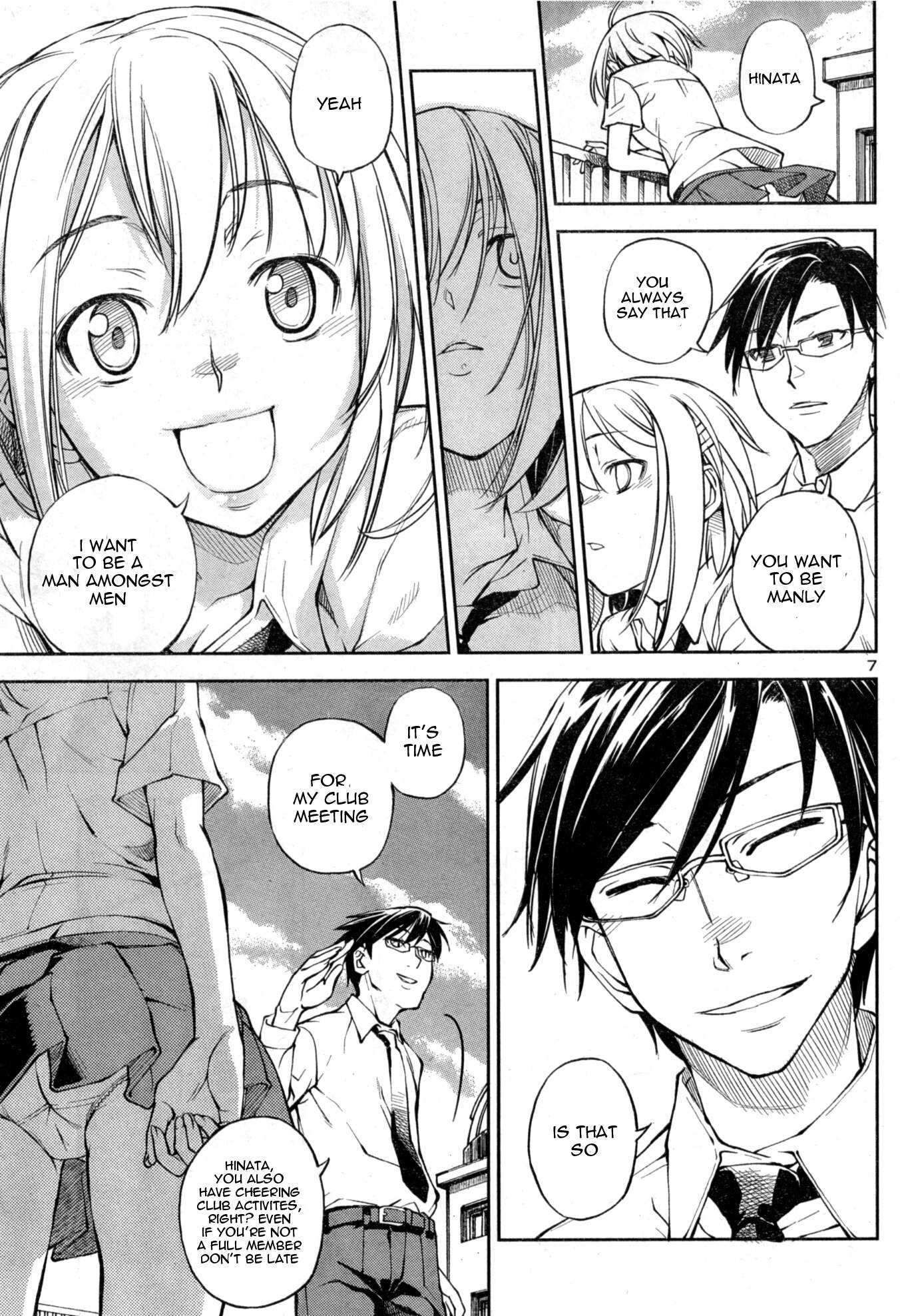 Naisho no Otome Revolver Chapter 4 page 7 - Chapter 4: Drums, Me, and the Roof