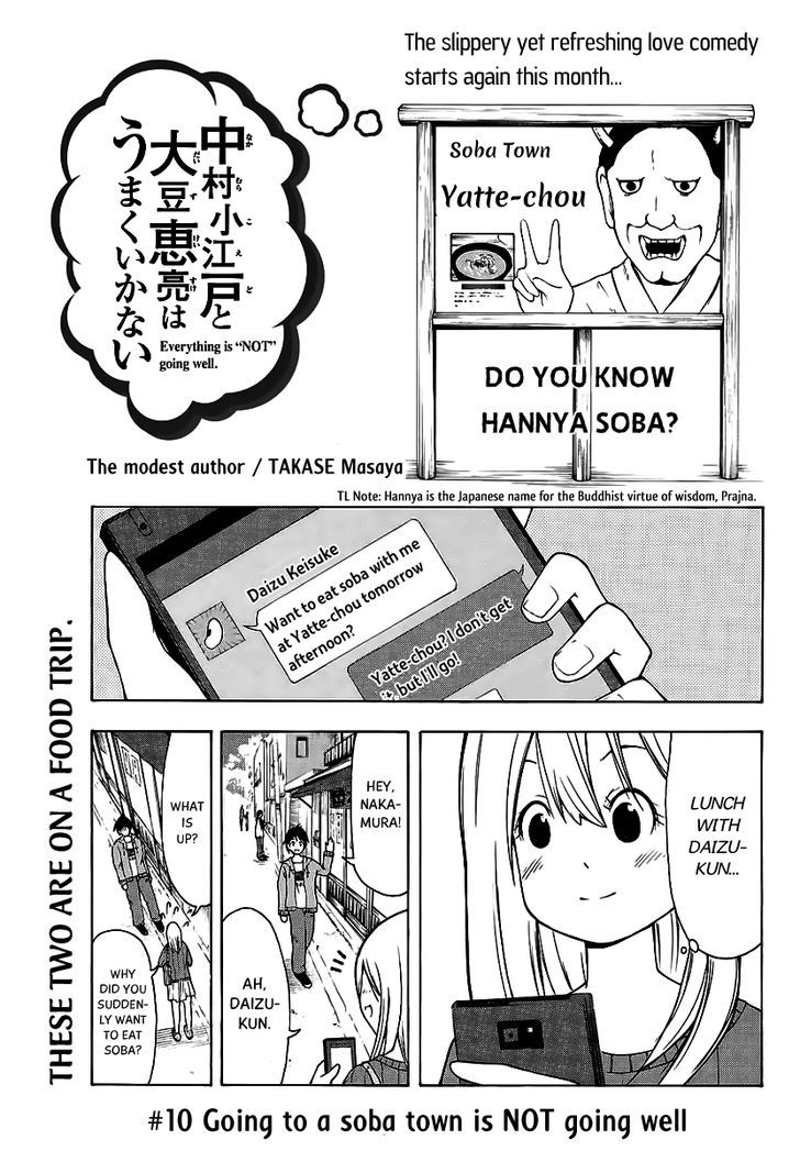 Nakamura Koedo to Daizu Keisuke wa Umakuikanai Chapter 10 page 2 - Chapter 10 : Going to a soba town is NOT going well.