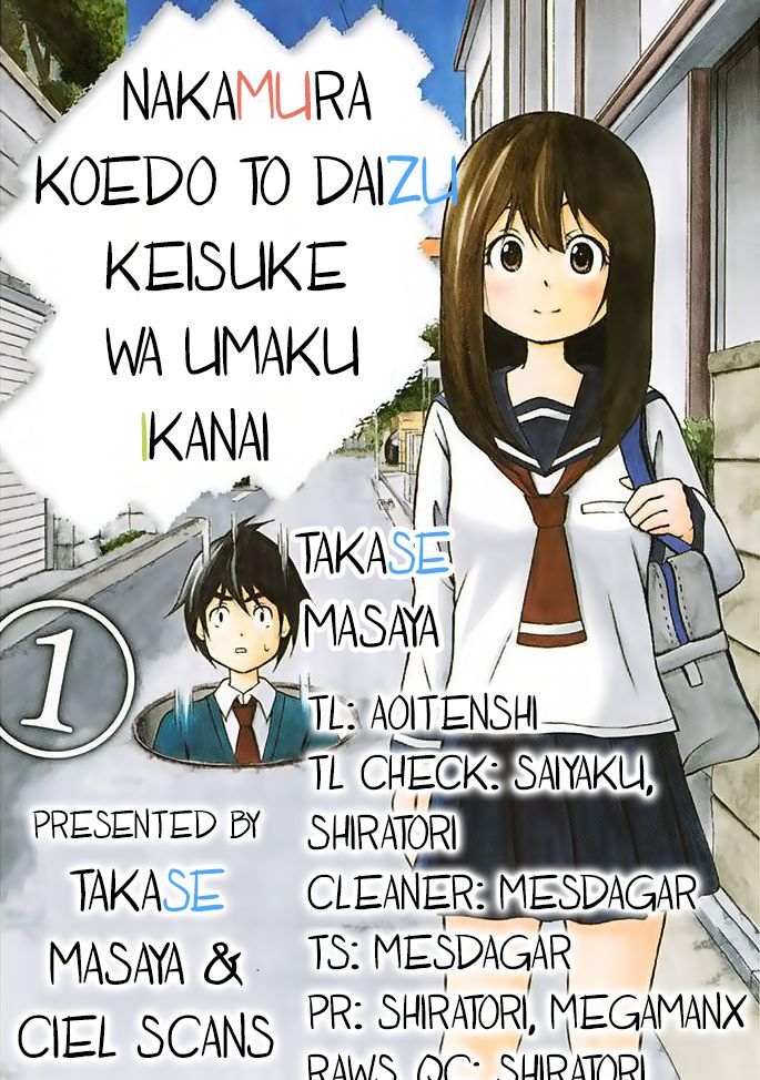 Nakamura Koedo to Daizu Keisuke wa Umakuikanai Chapter 6 page 1 - Chapter 6 : Watching a movie is NOT going well
