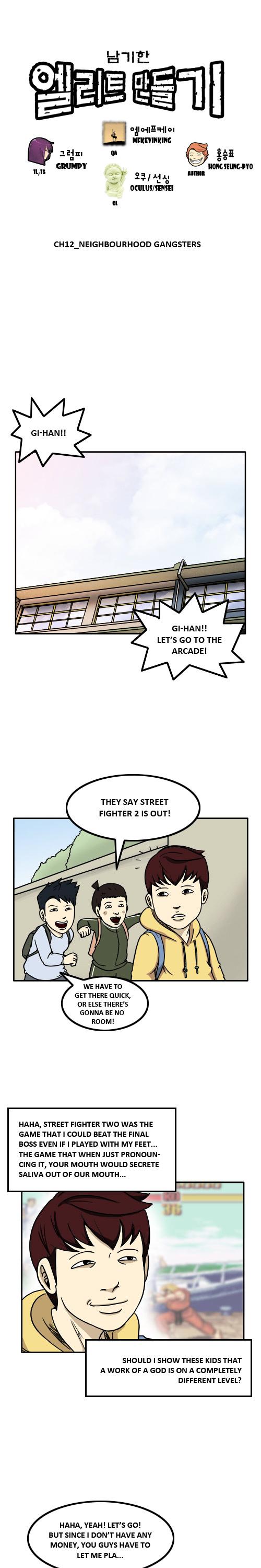 Nam Gi-han To be an Elite Chapter 12 page 1 - Chapter 12 : Neighbourhood Gangsters