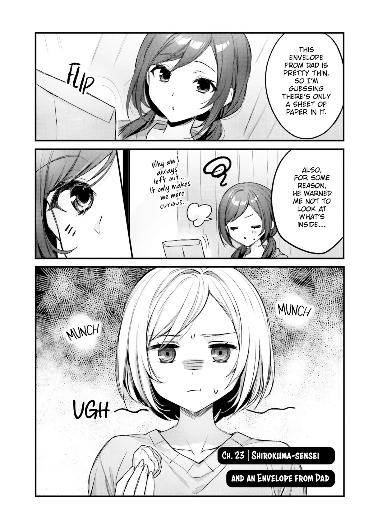 Nanako From The Neighborhood Chapter 23 page 1 - Chapter 23: Shirokuma-sensei and an Envelope from Dad