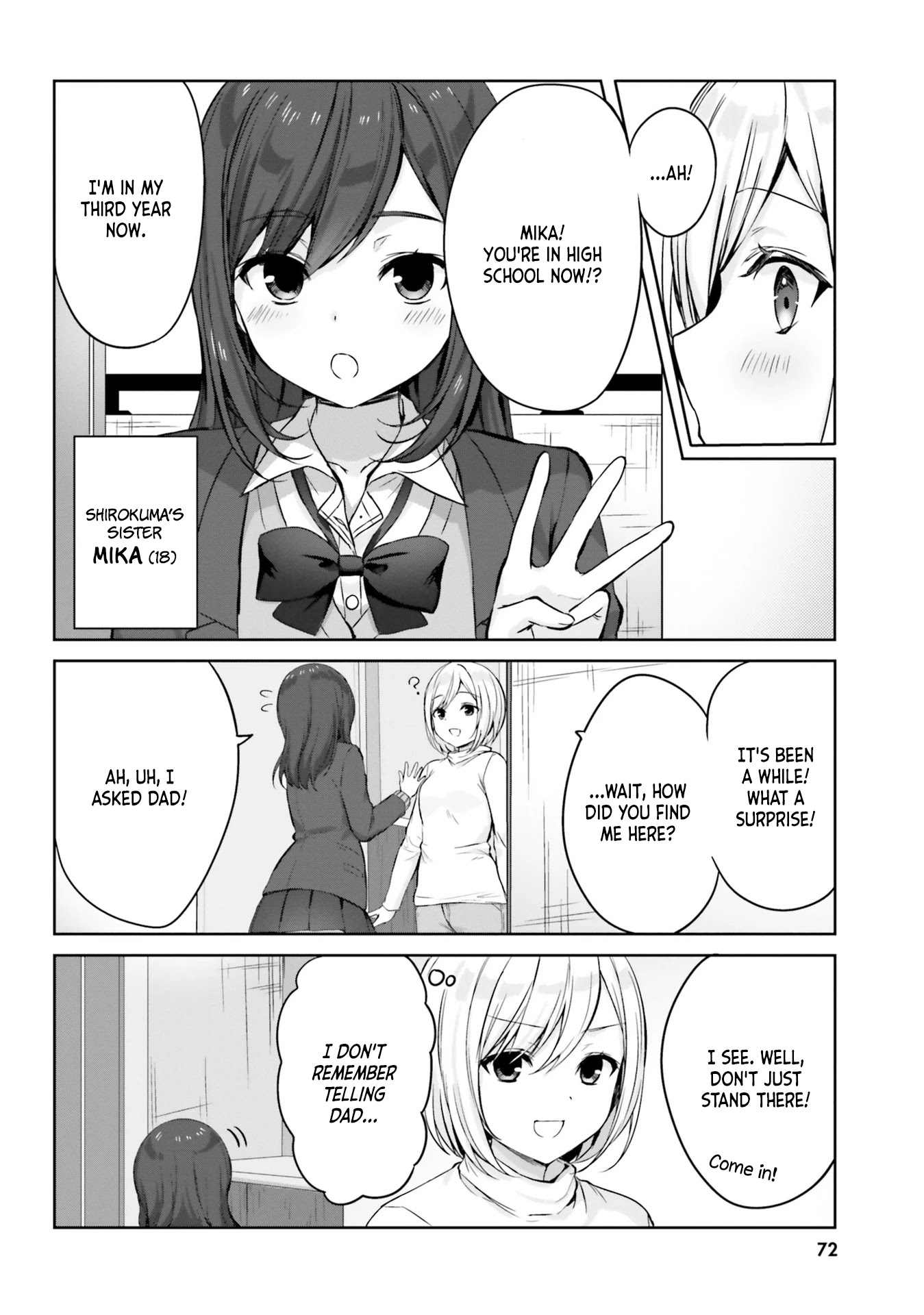 Nanako From The Neighborhood Chapter 6 page 4 - Chapter 6: Nanako-san and shirokuma's sister