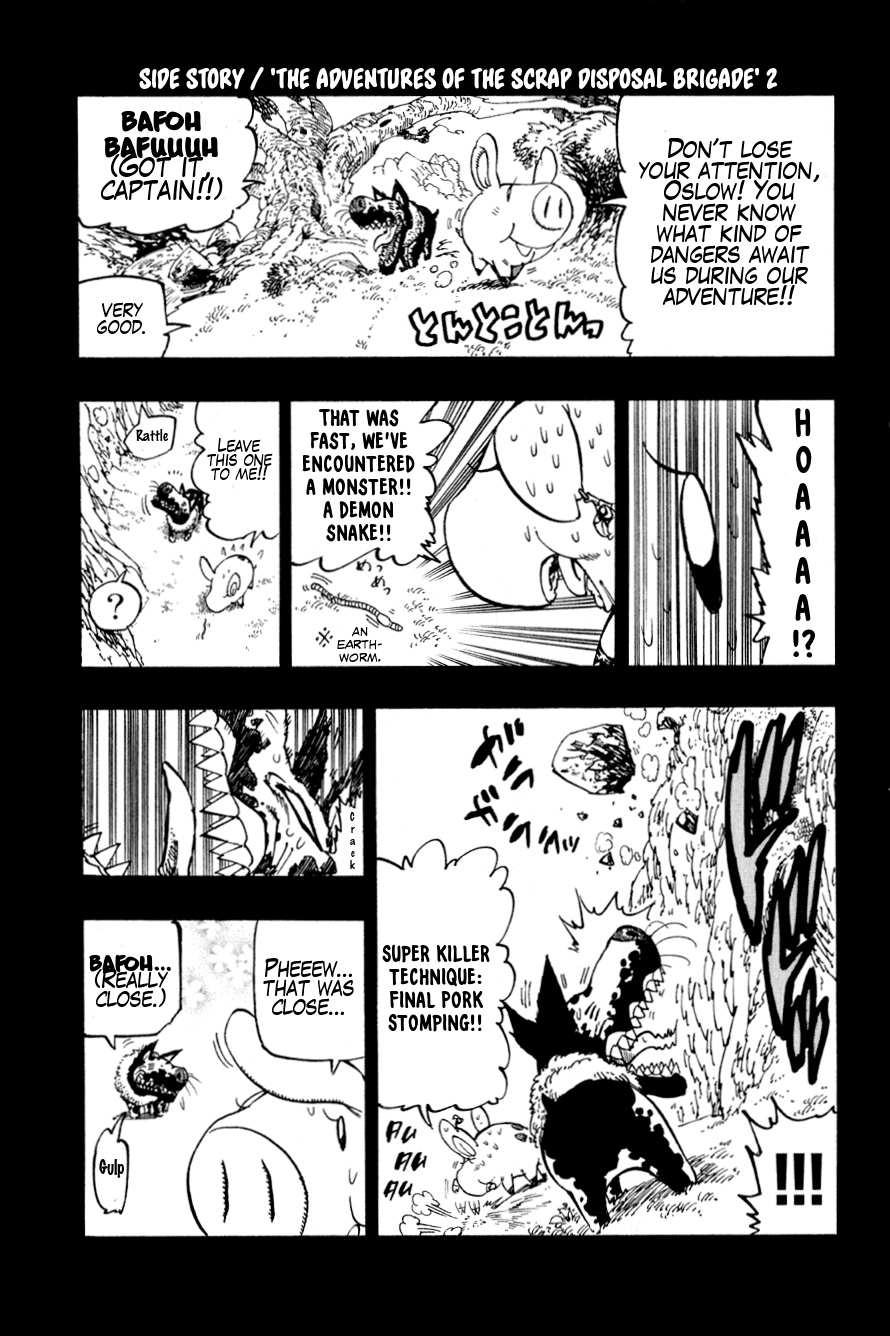 Nanatsu no Taizai Chapter 170.2 page 2 - Chapter 170.2: Side Story: The Adventures of the Scrap Disposal Brigade
