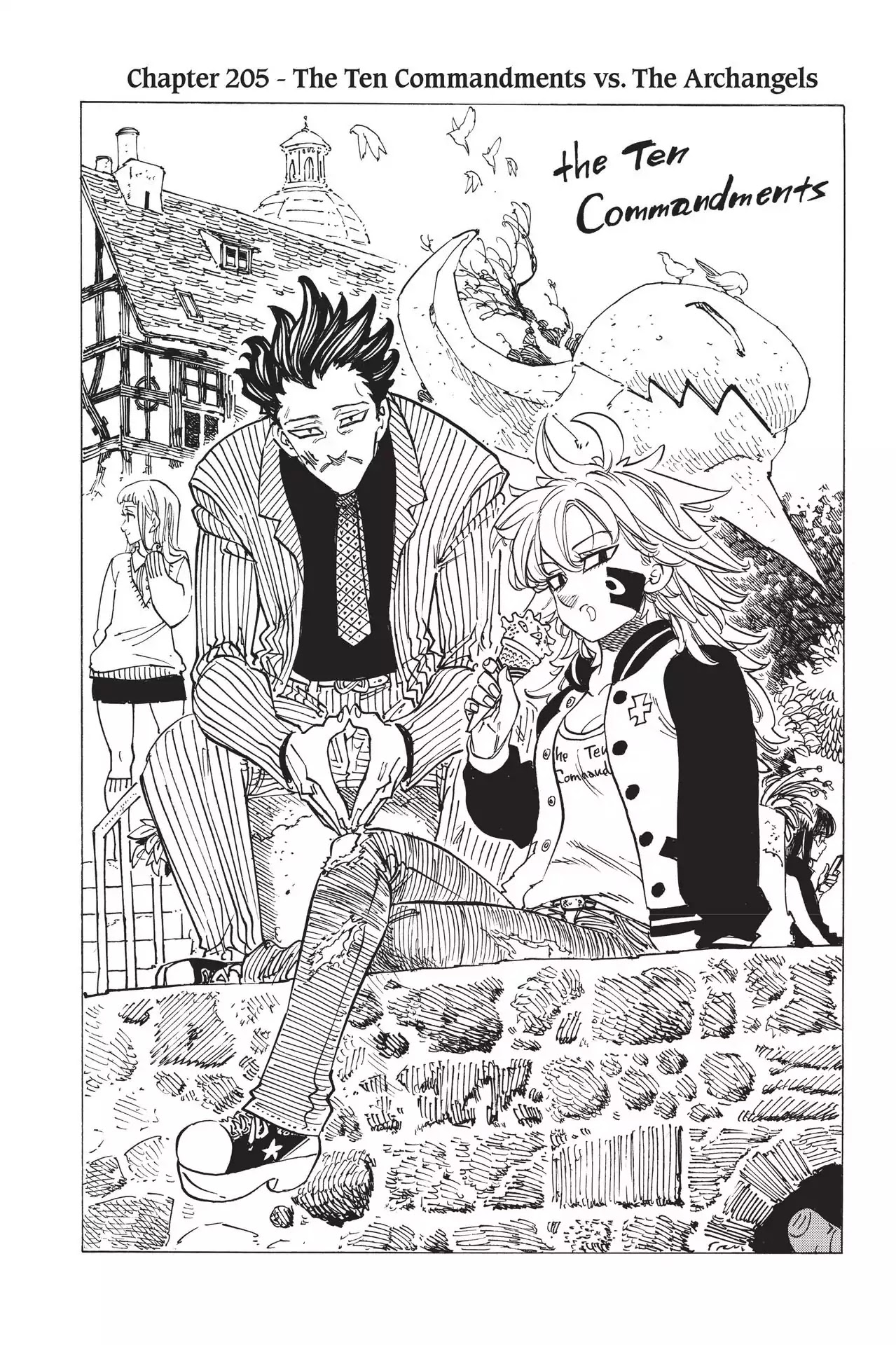 Nanatsu no Taizai Chapter 205 page 1 - Chapter 205: The Ten Commandments vs. The Archangels