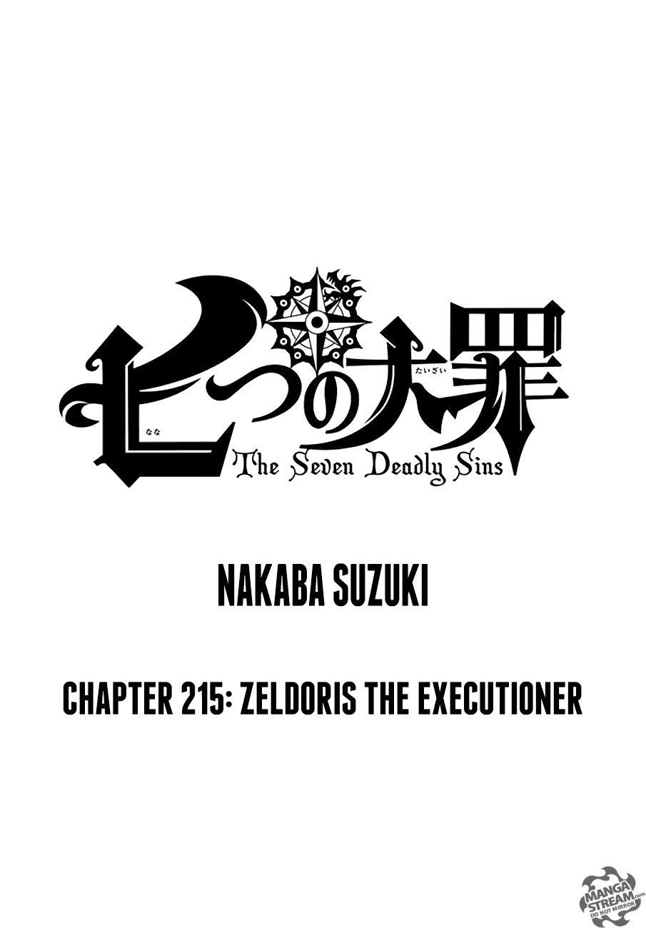 Nanatsu no Taizai Chapter 215 page 1 - Chapter 215 : Zeldoris The Executioner