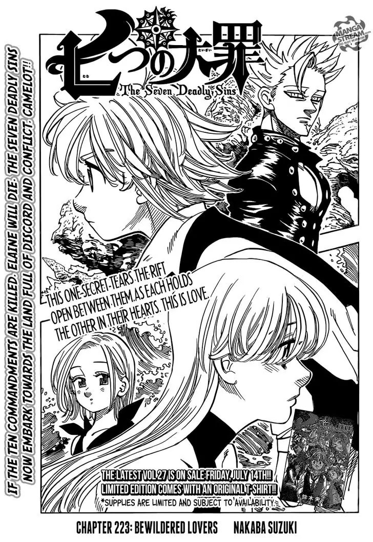 Nanatsu no Taizai Chapter 223 page 1 - Chapter 223: Bewildered Lovers