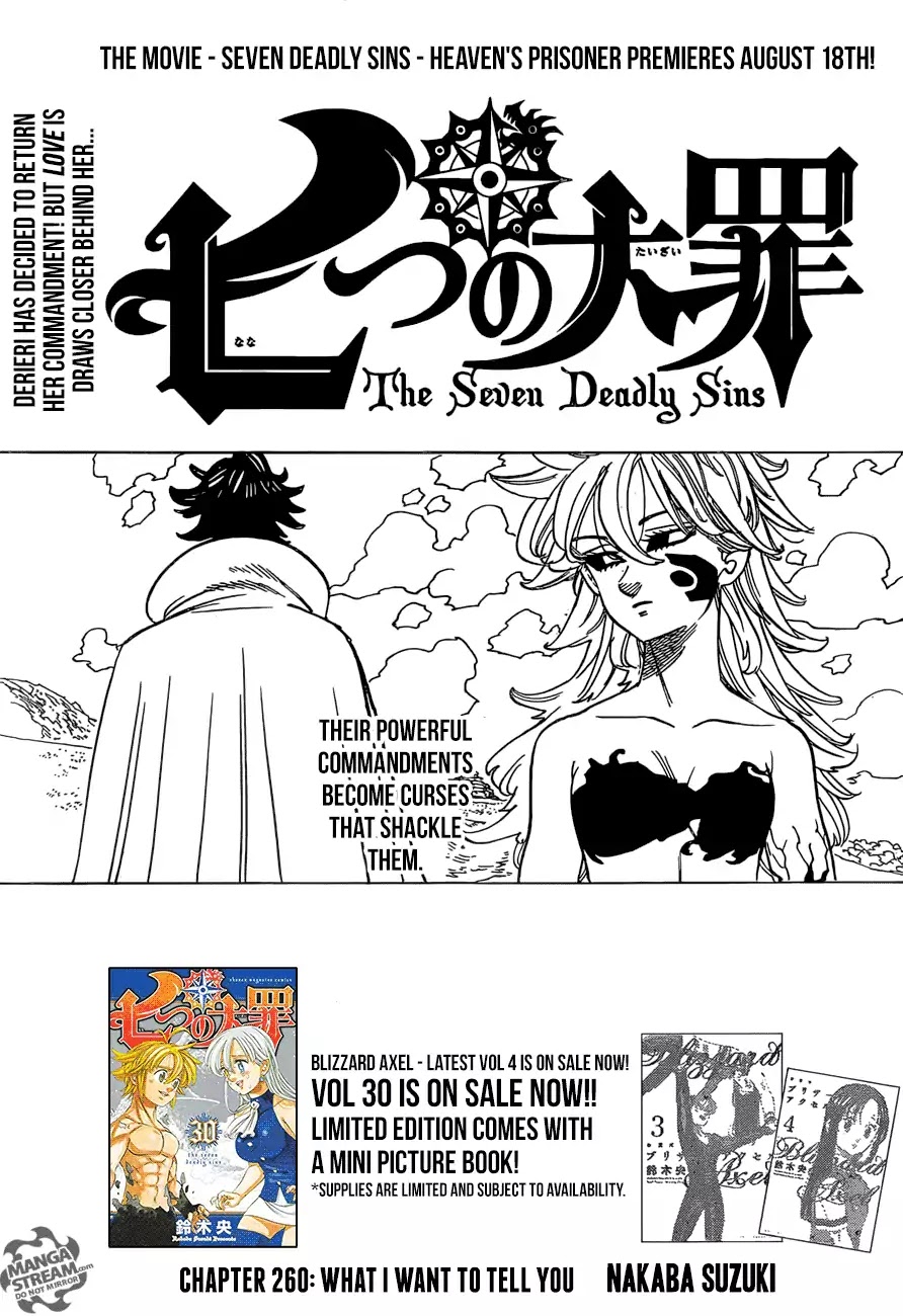 Nanatsu no Taizai Chapter 260 page 1 - Chapter 260: What I Want To Tell You
