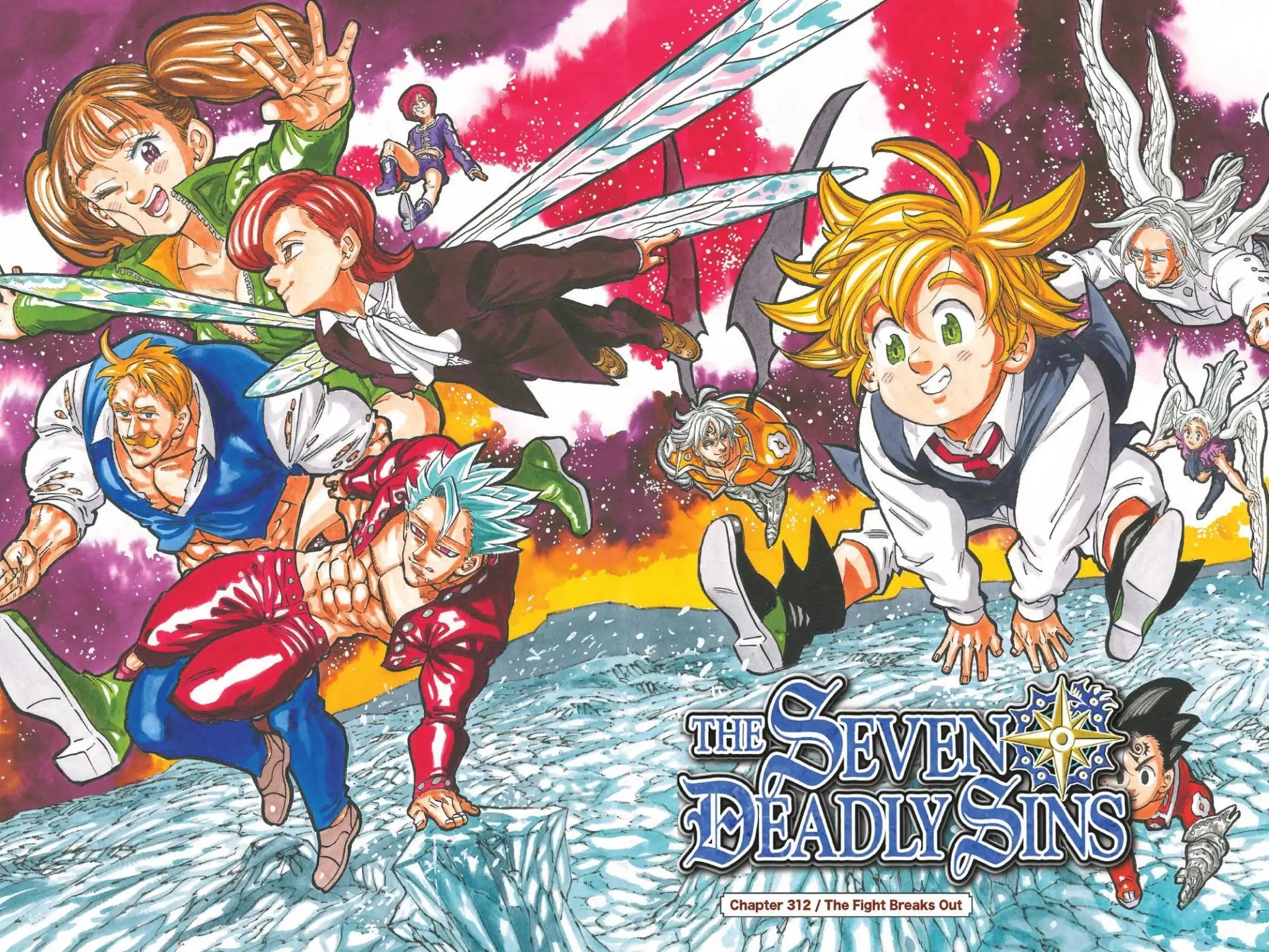 Nanatsu no Taizai Chapter 312 page 1 - Chapter 312: The Fight Breaks Out