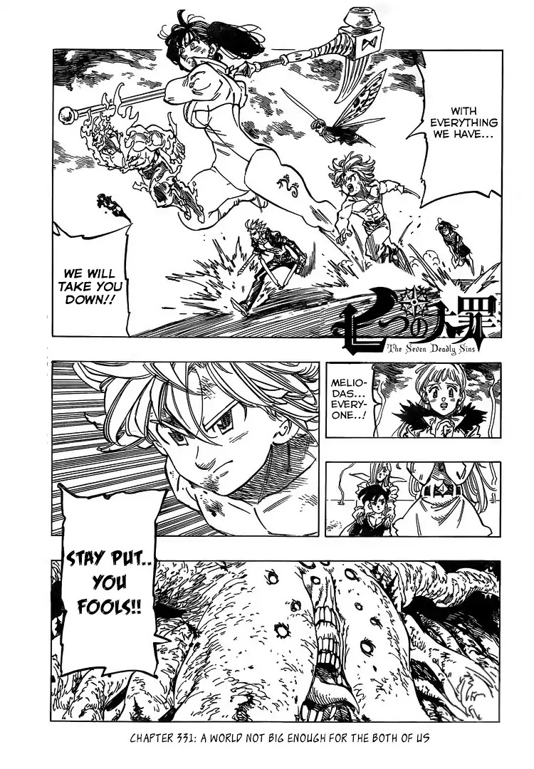 Nanatsu no Taizai Chapter 331 page 1 - Chapter 331: A World Not Big Enough for the Both of Us