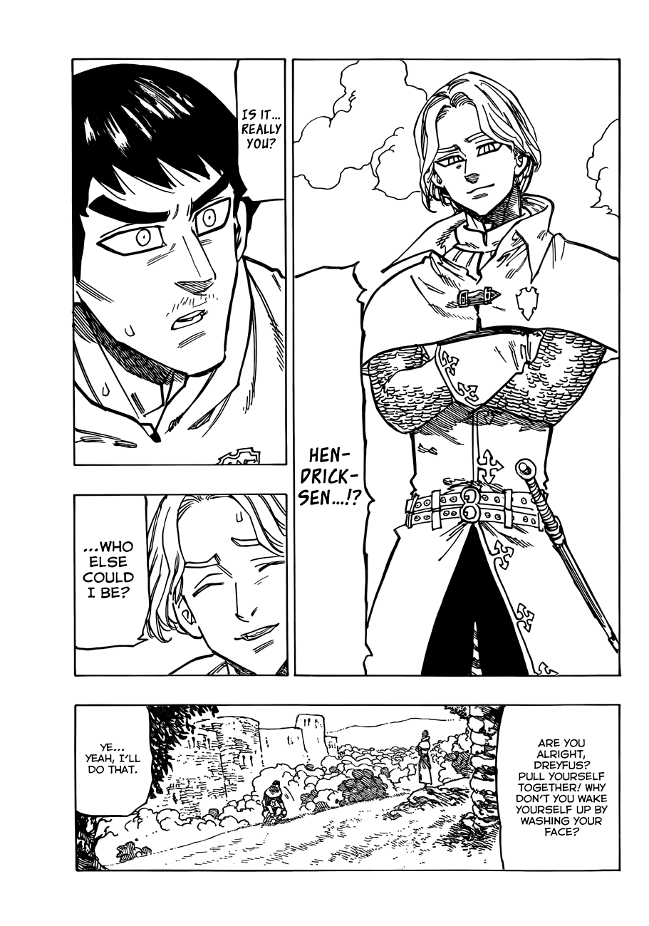 Nanatsu no Taizai Chapter 70 page 11 - Chapter 70: The Hellfire Captain of the Holy Knights