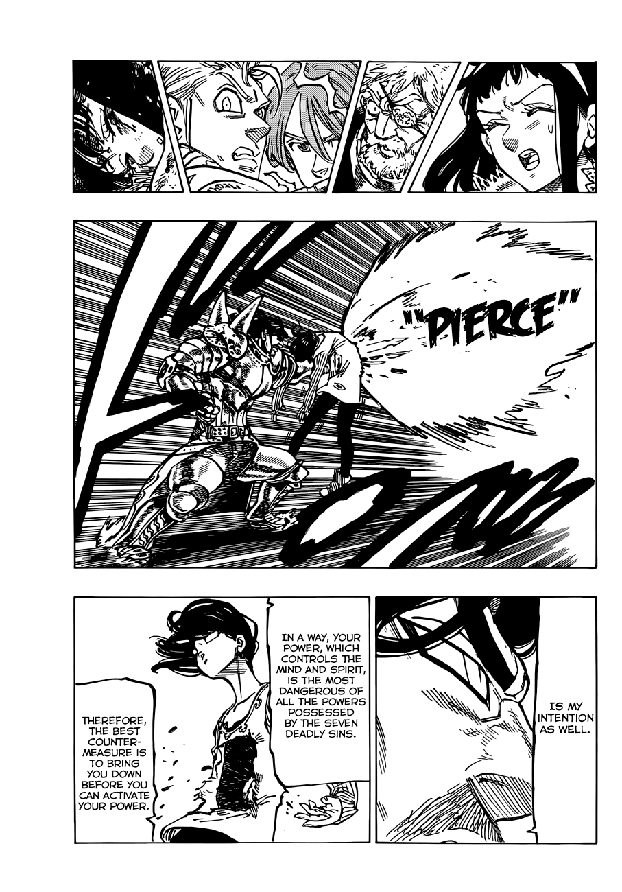 Nanatsu no Taizai Chapter 70 page 8 - Chapter 70: The Hellfire Captain of the Holy Knights
